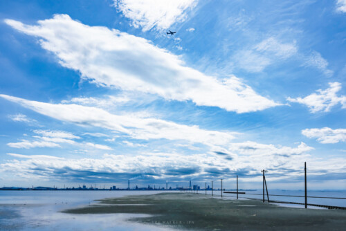 Blue sky and an airplane - 青空と飛行機